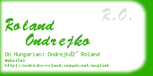 roland ondrejko business card